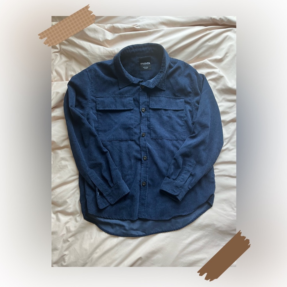 RSQ Oversized Corduroy Button Up Shirt Men’s